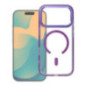 Case for iPhone 17 AIR Frame Clear Hybrid Mag Cover compatible with MagSafe purple