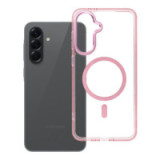 Case for Samsung A56 Frame Clear Hybrid Mag Cover compatible with MagSafe powder pink