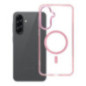 Case for Samsung A56 Frame Clear Hybrid Mag Cover compatible with MagSafe powder pink