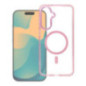 Case for Samsung S26 PLUS Frame Clear Hybrid Mag Cover compatible with MagSafe powder pink