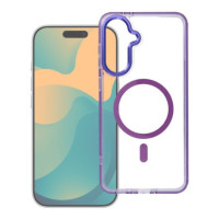 Case for Samsung A37 Frame Clear Hybrid Mag Cover compatible with MagSafe purple