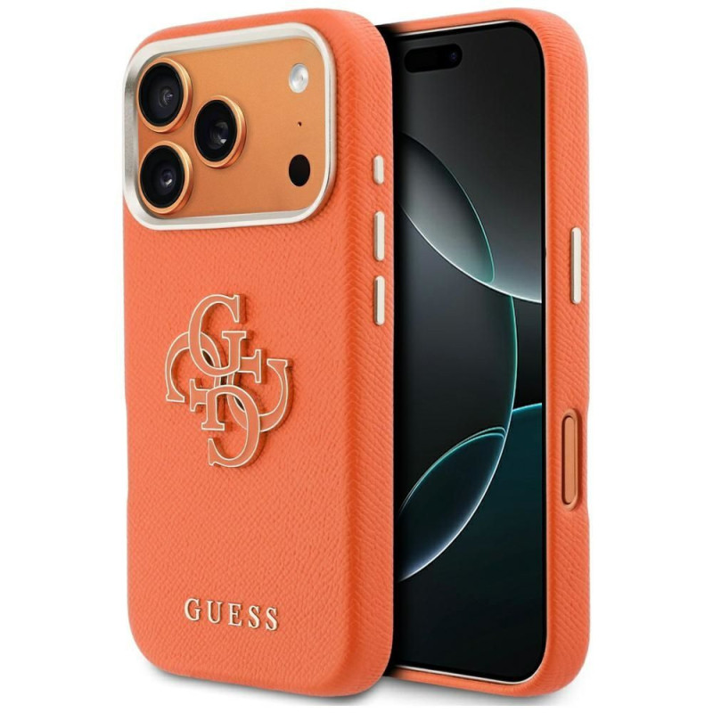 GUESS case for IPHONE 17 Pro Max GUHCP17X5PS4RGGO (PU FW Resin Logo) orange