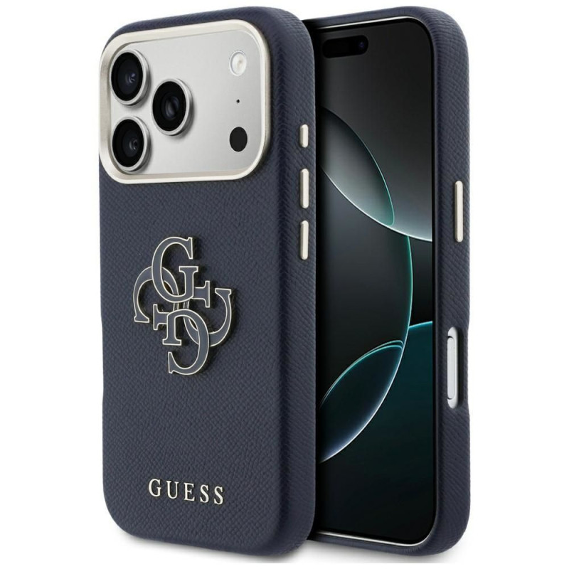 GUESS case for IPHONE 17 Pro GUHCP17L5PS4RGGB (PU FW Resin Logo) blue