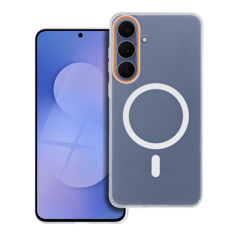 Case for Xiaomi Redmi Note 15 5G Go Orange compatible with MagSafe transparent
