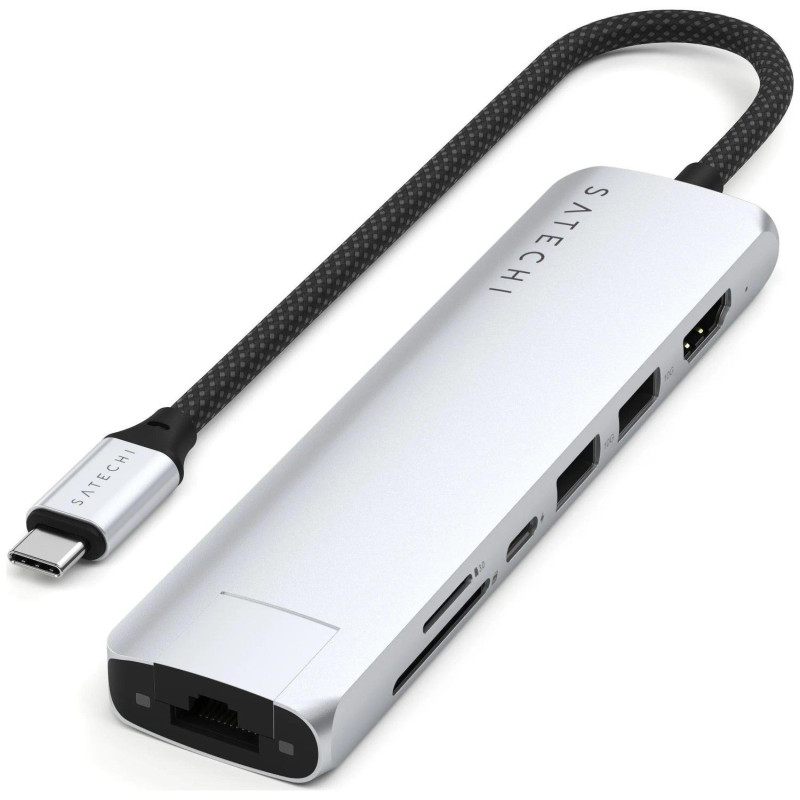 Adapter HUB 7in1 USB C Satechi Slim ST-P7SS silver Adapter HUB 7in1 USB C Satechi Slim ST-P7SS silver