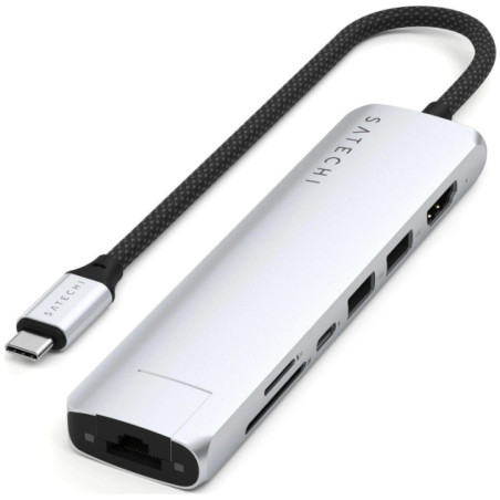 Adapter HUB 7in1 USB C Satechi Slim ST-P7SS silver
