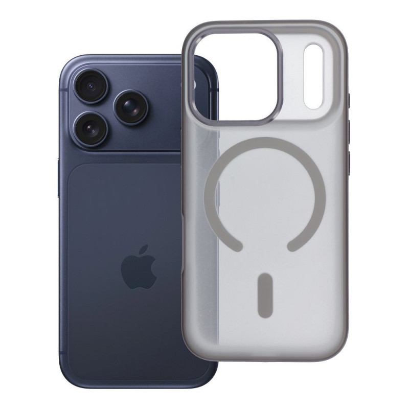 Case for iPhone 17 PRO Flexline Mag Cover compatible with MagSafe gray