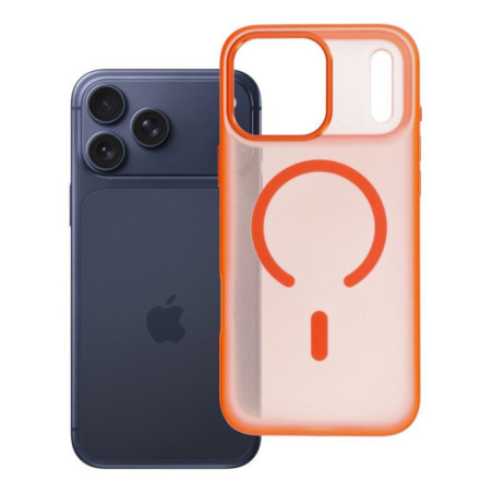 Case for iPhone 17 PRO MAX Flexline Mag Cover compatible with MagSafe orange