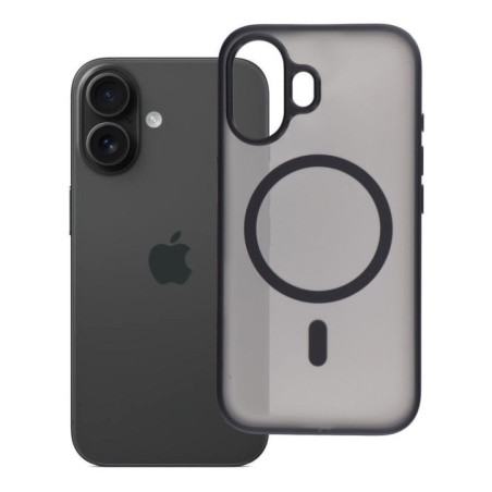 Case for iPhone 16 Flexline Mag Cover compatible with MagSafe black