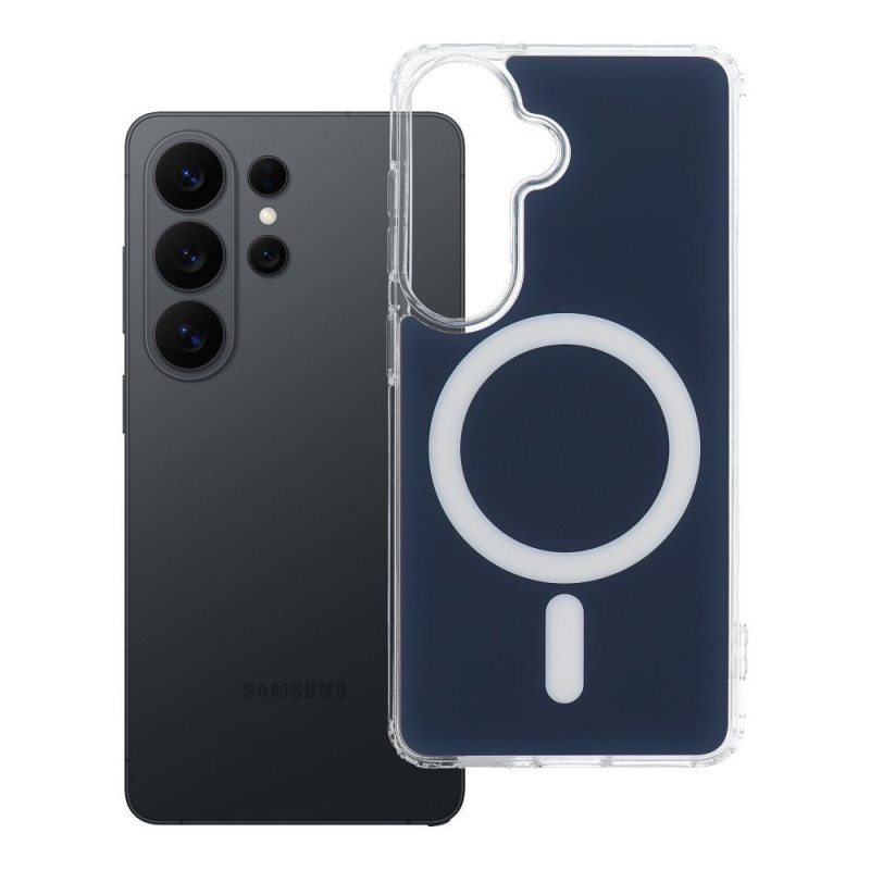 Case for Samsung S26 Clear Fusion Mag Cover compatible with MagSafe navy blue