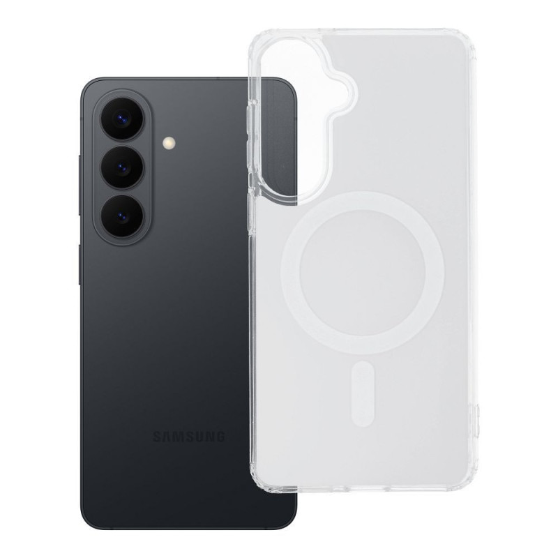 Case for Samsung S26 PLUS Clear Fusion Mag Cover compatible with MagSafe white