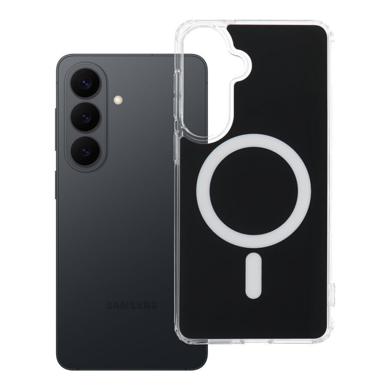 Case for Samsung S26 PLUS Clear Fusion Mag Cover compatible with MagSafe black