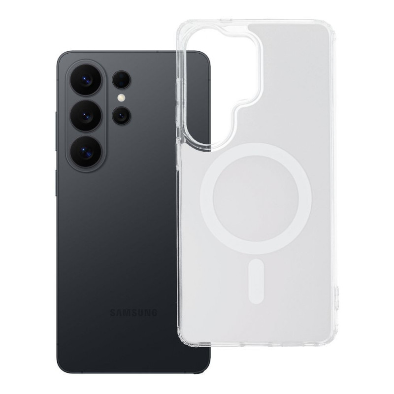 Case for Samsung S26 ULTRA Clear Fusion Mag Cover compatible with MagSafe white