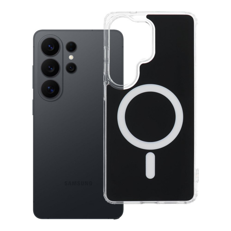 Case for Samsung S26 ULTRA Clear Fusion Mag Cover compatible with MagSafe black