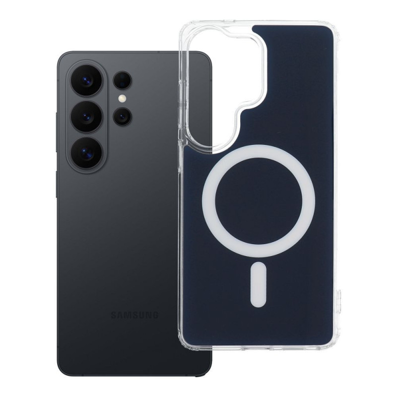 Case for Samsung S26 ULTRA Clear Fusion Mag Cover compatible with MagSafe navy blue