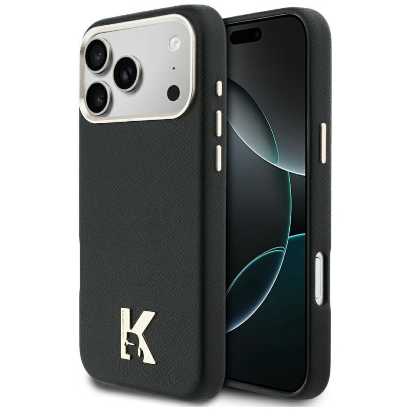 KARL LAGERFELD case for IPHONE 17 Pro Max compatible with MagSafe KLHMP17X5PGFKHGK (PU FW W/ KHead Logo) black KARL LAGERFELD case for IPHONE 17 Pro Max compatible with MagSafe KLHMP17X5PGFKHGK (PU FW W/ KHead Logo) black