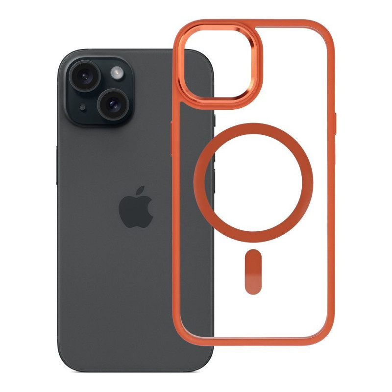 ROAR case MAG BUMPER compatible with MagSafe for IPHONE 15 orange