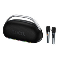Wireless speaker 300W 8h + 2 x wireless microphons Hoco HT2 black