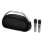 Wireless speaker 300W 8h + 2 x wireless microphons Hoco HT2 black