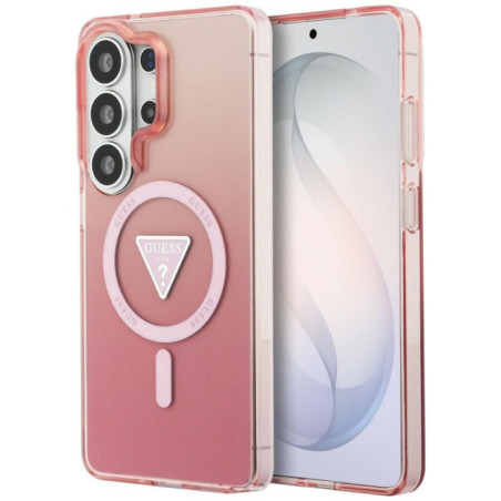 GUESS case for SAMSUNG S26 Ultra GUHMS26LHGTMLCGP (Magnetic IML Gradient Triangle) pink
