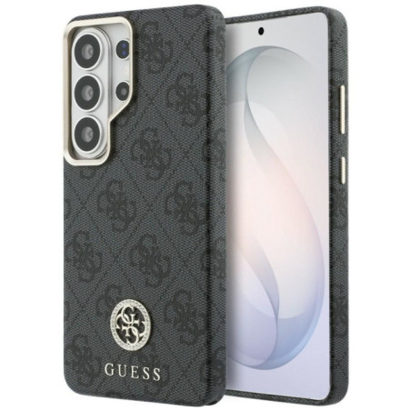 GUESS case for SAMSUNG S26 Ultra GUHMS26LP4GRMDEK (4G Rhinestone Round Logo MagSafe) black