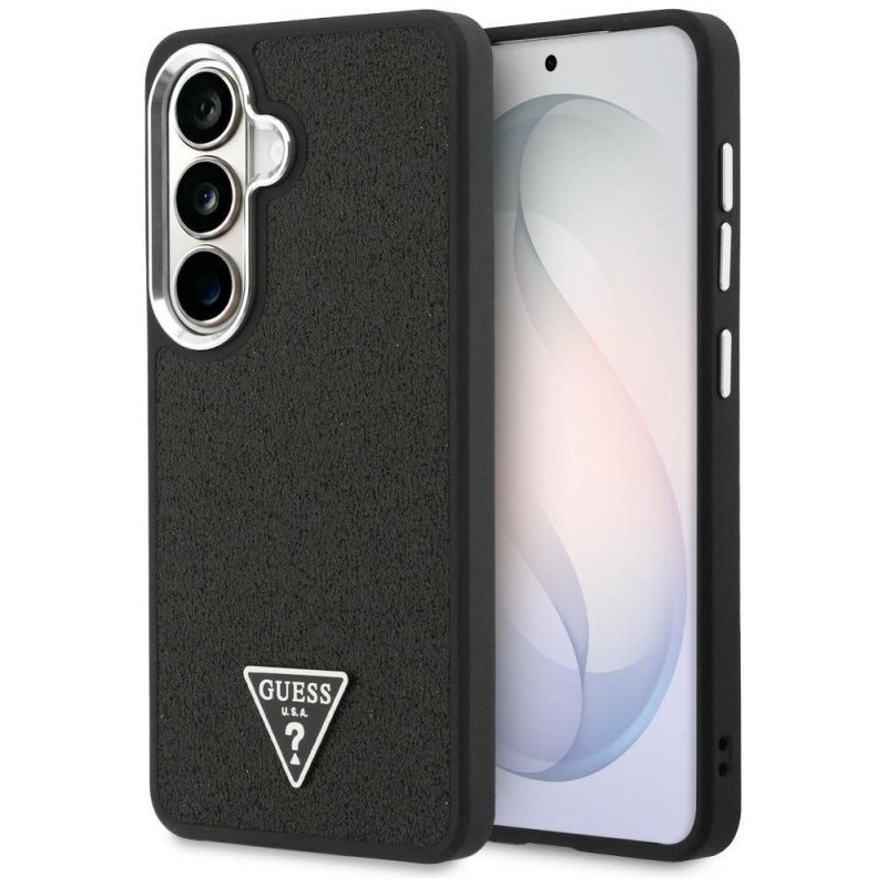 GUESS case for SAMSUNG S26 GUHMS26SPFGTSCMK (Fixed Glitter Triangle MagSafe) black