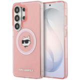 KARL LAGERFELD case for SAMSUNG S26 Ultra KLHMS26LHMKBCHOP (Magnetic IML Repeated Logo and Choupette) pink