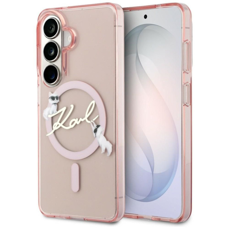 KARL LAGERFELD case for SAMSUNG S26 KLHMS26S5HKSCAP (Magnetic IML KC Script) pink