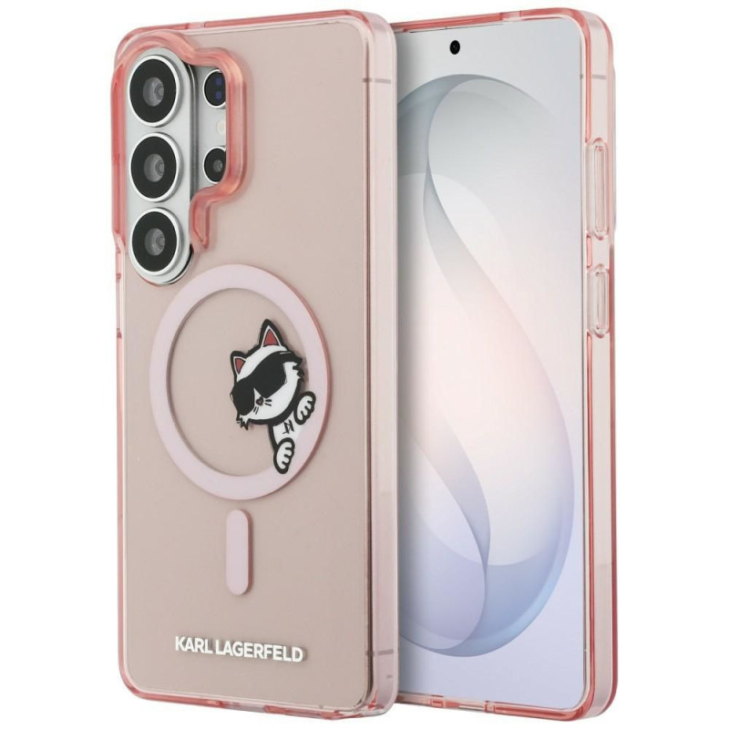 KARL LAGERFELD case for SAMSUNG S26 Ultra KLHMS26L6HCPSCP (Magnetic IML Peekaboo Choupette) pink
