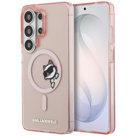 KARL LAGERFELD case for SAMSUNG S26 Ultra KLHMS26L6HCPSCP (Magnetic IML Peekaboo Choupette) pink