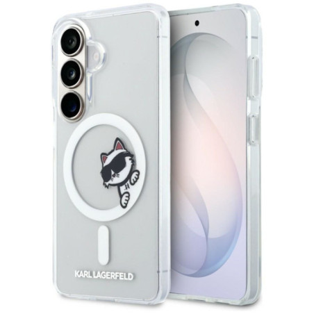 KARL LAGERFELD case for SAMSUNG S26 Plus KLHMS26M6HCPSCT (Magnetic IML Peekaboo Choupette) transparent