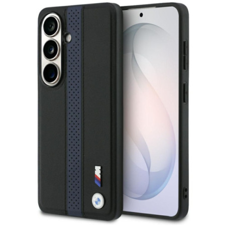 BMW case for SAMSUNG S26 compatible with MagSafe BMHMS26S25PCPSKB (Perforated Stripe Logo) blue