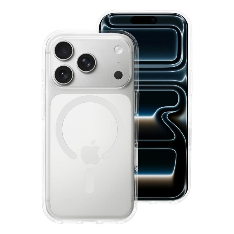 Case for iPhone 16e (SE4 2025) / 17e Forcell F-Protect Clear Hybrid Premium compatible with Magsafe transparent
