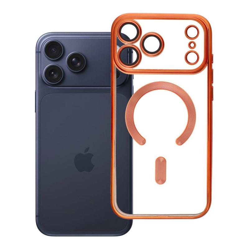 Case for iPhone 17 PRO MAX Electro Mag Cover compatible with MagSafe orange