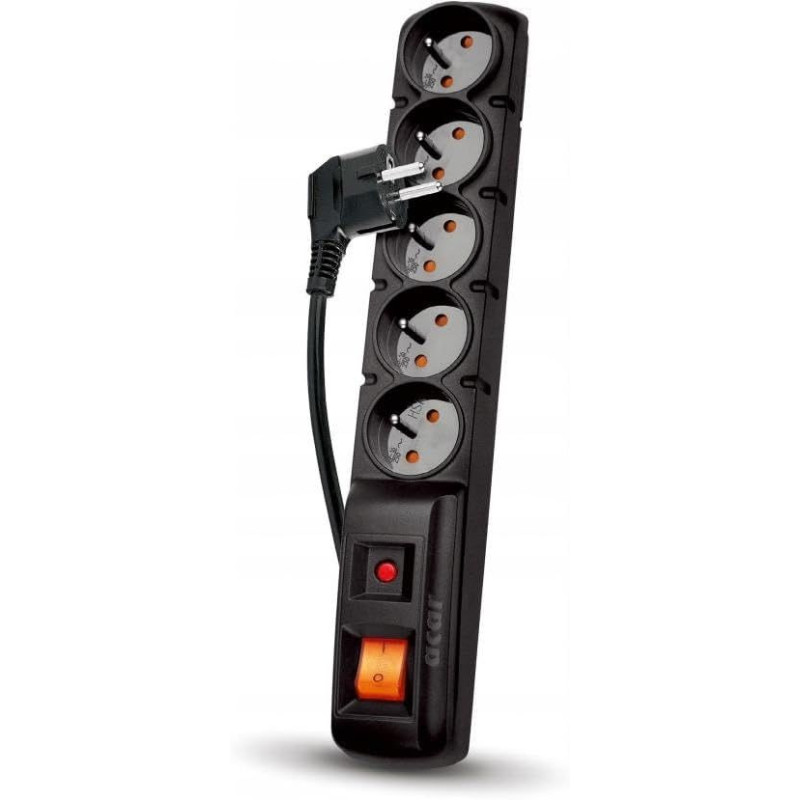 Extension cord 5 sockets ACAR F5 5 m black