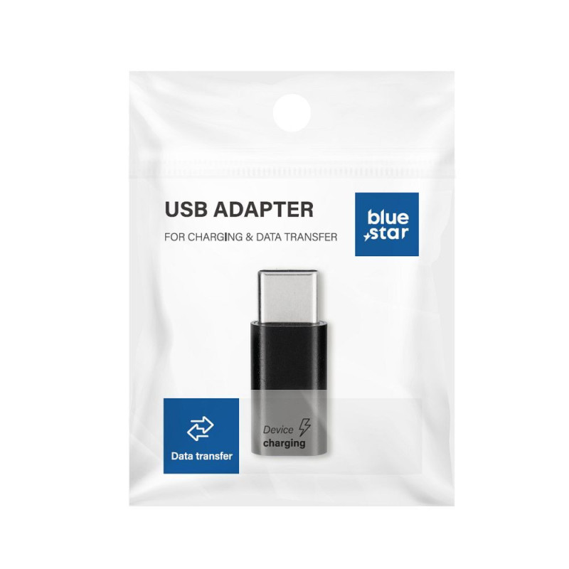 Adapter Micro USB to Type C Premium  - black
