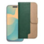 Flip case for iPhone 17 Split Book green and gold