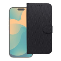 Anti-Theft 4Card RFID Book Case for IPHONE 17 PRO black tech fabric
