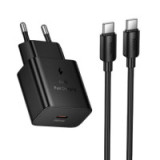 Phone charger Hoco USB C QC PD 25W + cable USB C to USB C N76 black