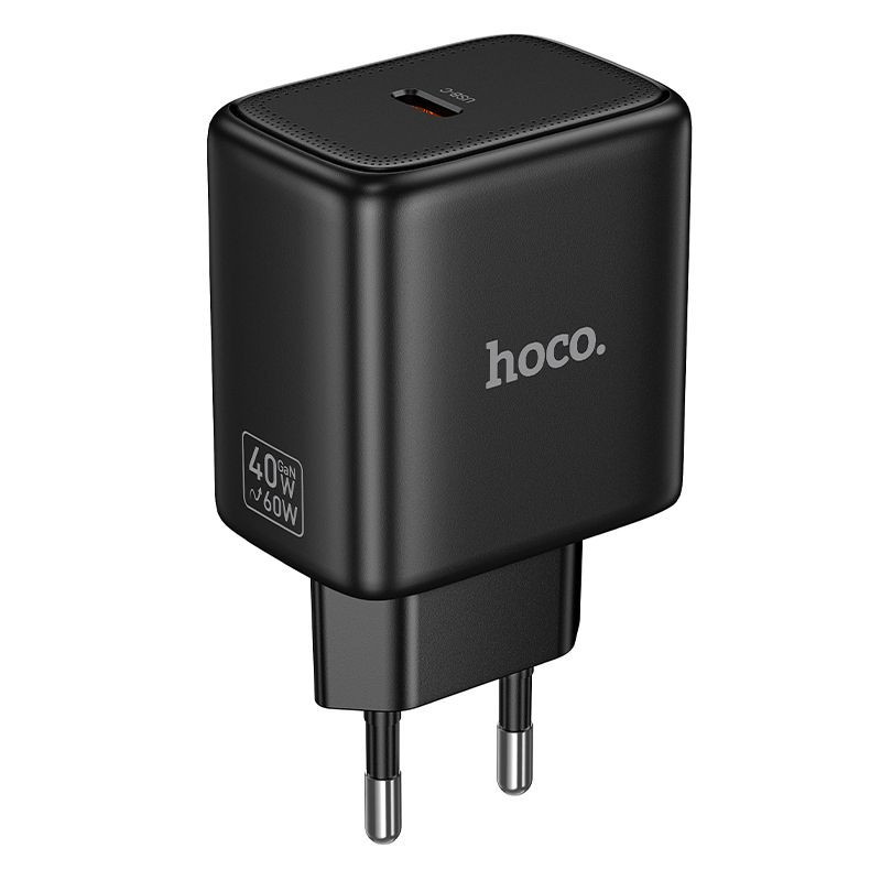 Phone GaN charger Hoco USB C PD AVS 40W max 60W N83 black