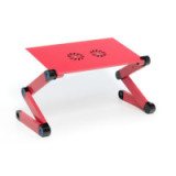 Desk for laptop uniwersal adjustable with cooling YL-803 red