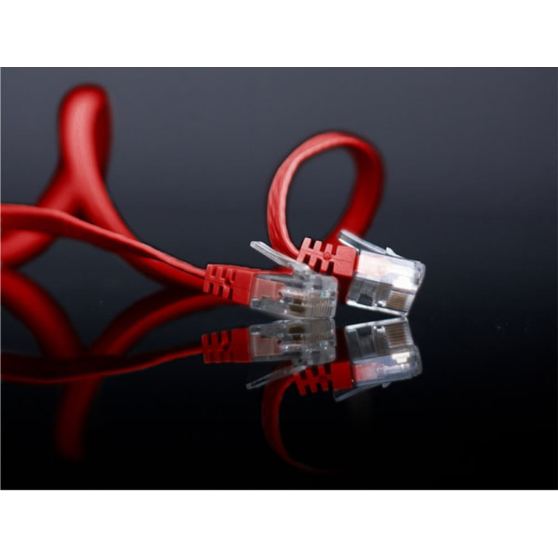 Patchkabel UTP CAT6 slimline, red, 15,0 m**