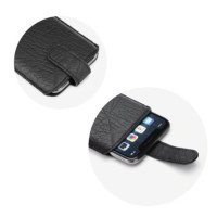 SlimCase Leder BANNOCK II PREMIUM schwarz XXL (z.B. iPhone 11)