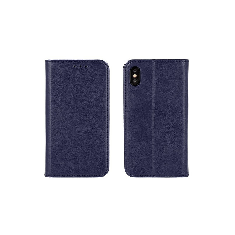 FLIPCASE WALLET ECHTLEDER navyblau für Apple iPhone 12| iPhone 12 Pro