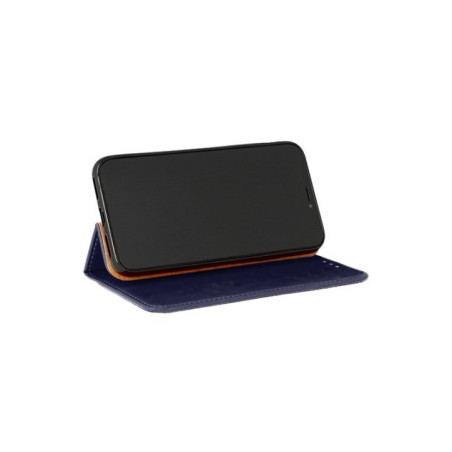 FLIPCASE WALLET ECHTLEDER navyblau für Apple iPhone 12| iPhone 12 Pro