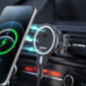 Dudao magnetic car phone holder wireless Qi charger 15 W (MagSafe compatible for iPhone) black (F13)
