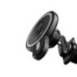 Dudao magnetic car phone holder wireless Qi charger 15 W (MagSafe compatible for iPhone) black (F13)