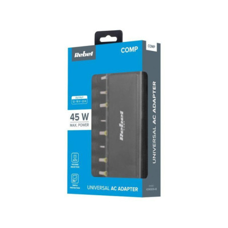 REBEL Universal Notebook Netzteil 45W (automatic Voltage-Detection 12-19