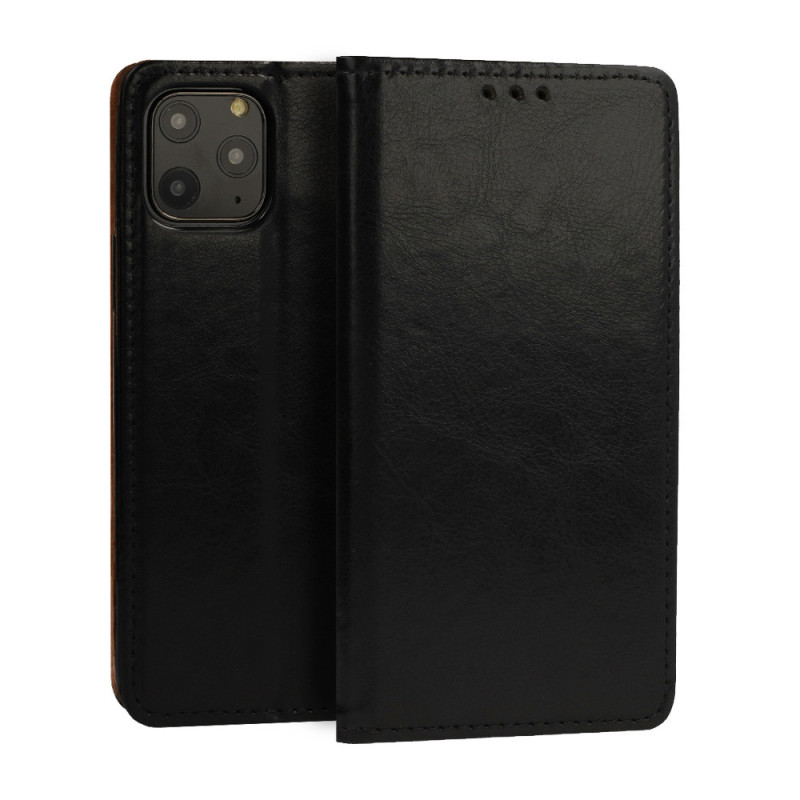 FLIPCASE ECHTLEDER schwarz für Samsung Galaxy A73 5G