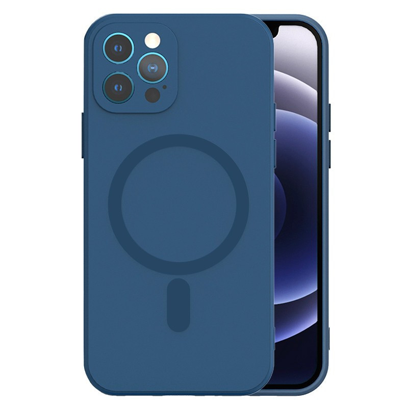 SILIKON-CASE MAGSAFE-Kompatibel navyblau für Apple iPhone 13
